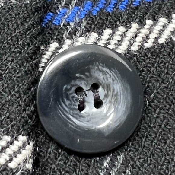 Y2K Rena Rowan Wool Tartan Plaid Button Blazer Size 18W Blue Black Shoulder Pads - Picture 11 of 16